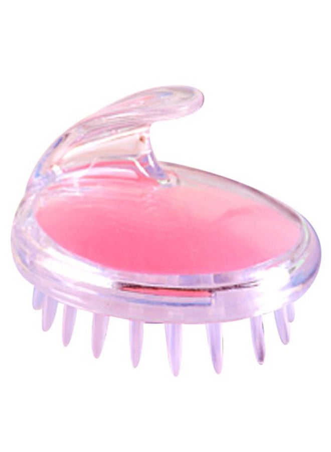 فرشاة تدليك الشعر أثناء غسله وردي/شفاف