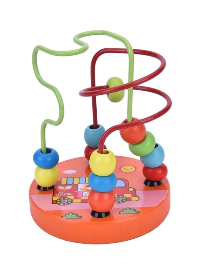 1Pcs Educational Montessori Wooden -Wire Maze Around Beads Math Toy Kids Developmental Learning Game Blocks - Image 1