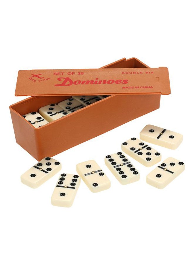 Walmeck Portable Lightweight Double Six Dominoes Entertainment Recreational Travel Game Toy Set 