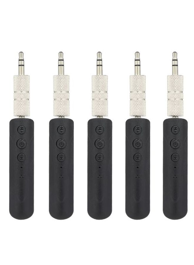5-Piece Bluetooth Wireless Audio Receiver With Microphone Set V401 Black/Silver - Image 1