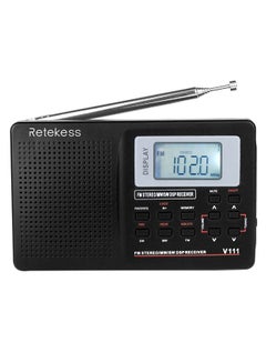 Retekess Pocket Stereo Digital Tuning Radio Receiver With Earphone V410 Black  - Image 1