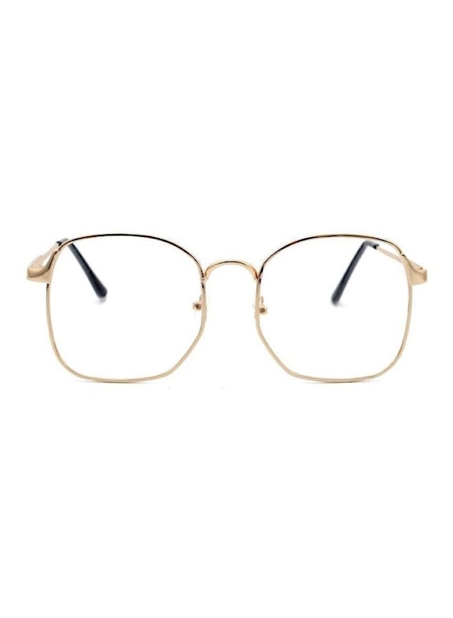 Generic - Fashion Preppy Style Gold Big Frames Flat Light Eyeglasses - Image 1