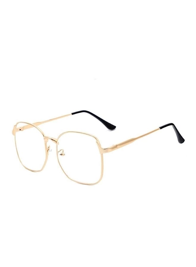 Generic - Fashion Preppy Style Gold Big Frames Flat Light Eyeglasses - Image 1