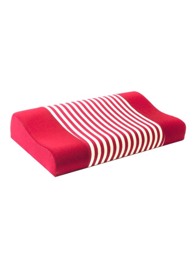 Memory Foam Pillow Red/White 30X50+10centimeter