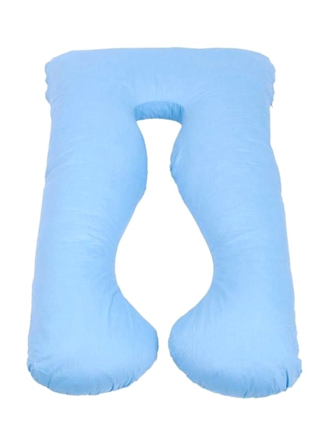 Comfortable U Shaped Maternity Pillow Cotton Blue 70x130cm  - Image 1