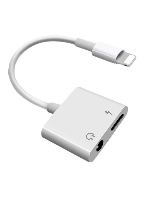 iPhone 7/8/X Lightning to 3.5mm Headphone Jack Adapter, Audio and Charge Converter for Iphone White