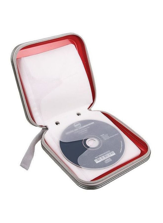 Generic 40 Disc CD DVD Portable Wallet Storage Organizer Holder Case Bag Album Box Red  - Image 1