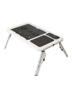 E-Table Portable Laptop Table With Er Fan Black/White  - Image 1
