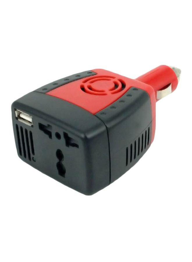 شاحن سيارة منفذ USB أسود/أحمر - Image 1