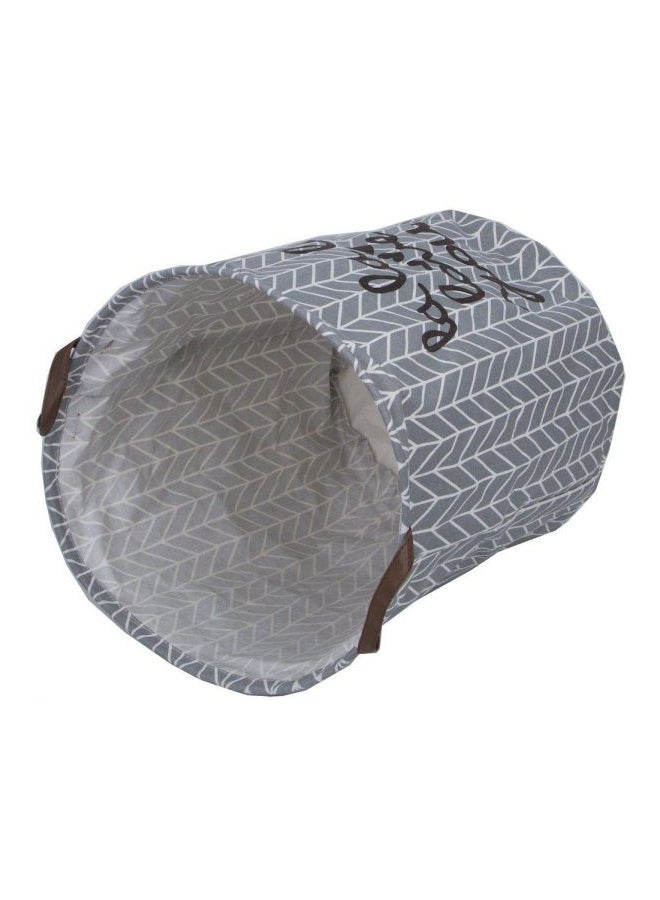 Printed Laundry Basket Grey/White/Black 40x50cm - Image 2