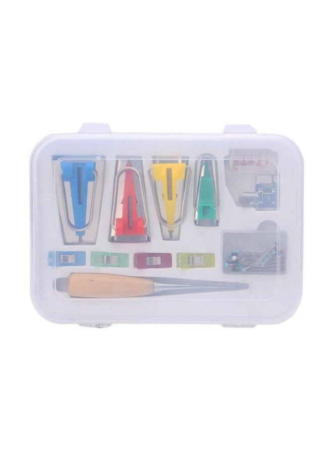 Organ 16-Piece Sewing Fold Fabric Maker Tool Red/Blue/Green - Image 1