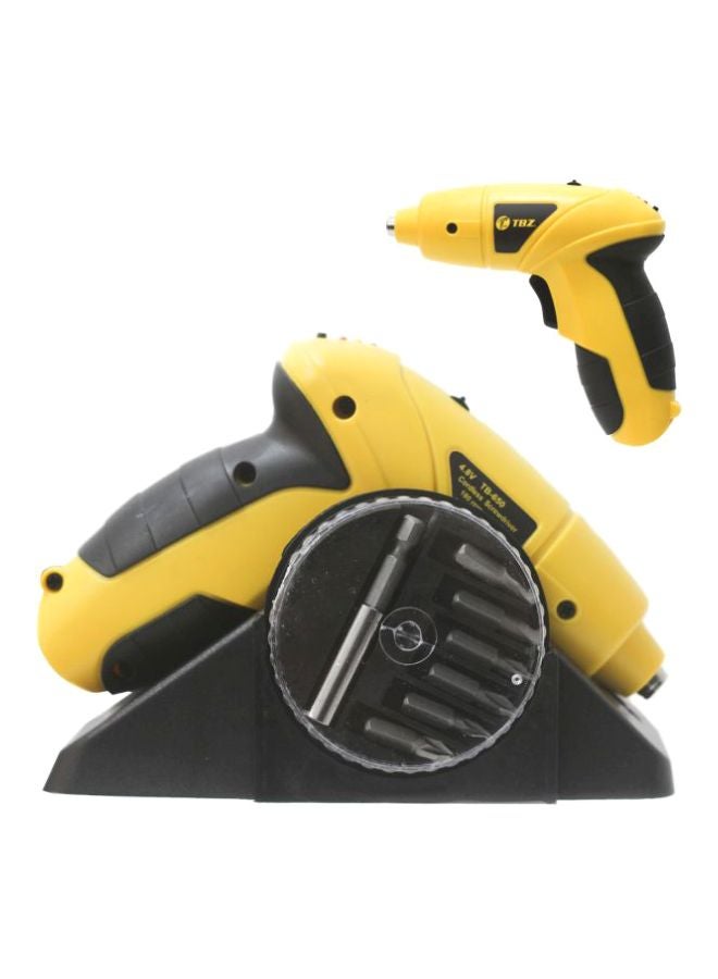 TBZ Cordless Screwdriver With Stand Black/Yellow  - Image 2