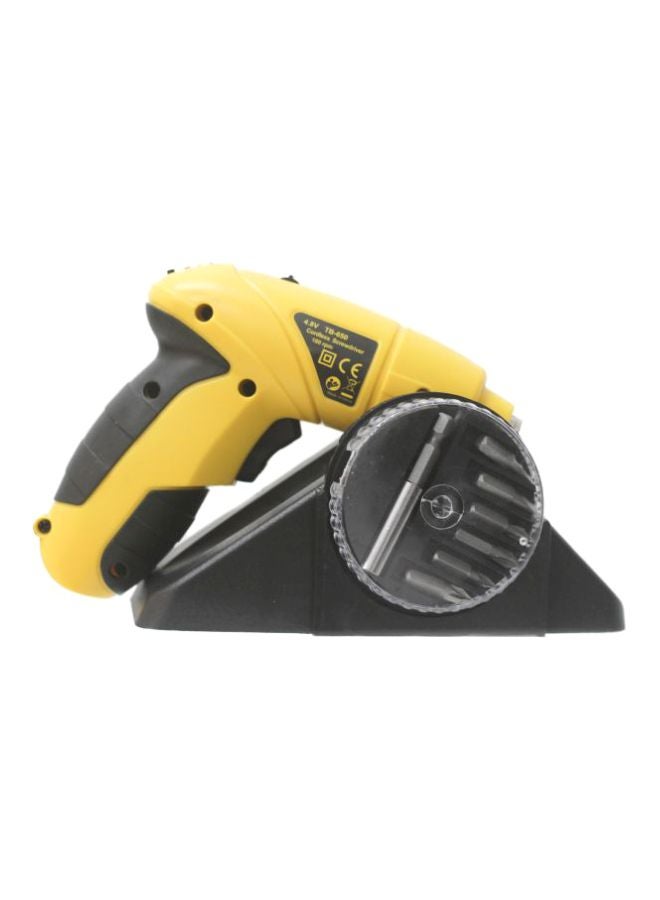 TBZ Cordless Screwdriver With Stand Black/Yellow  - Image 3