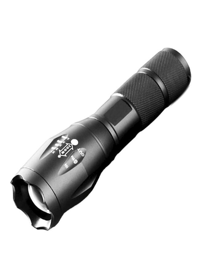 Telescopic Zoom LED Flashlight Black - Image 1