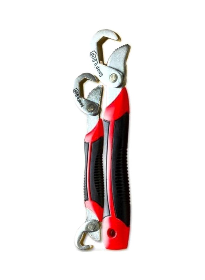 2-Piece Auto Adjustable Snap-N-Grip Wrench Set Red/Black/Silver 5.2 x 0.7cm - Image 1