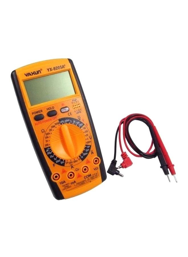 Yaxun LCD Display Digital Multimeter Yellow 