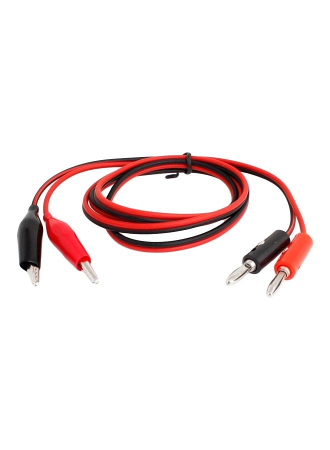 Generic Digital Multimeter Alligator Clips To Banana Plug Red/Black 
