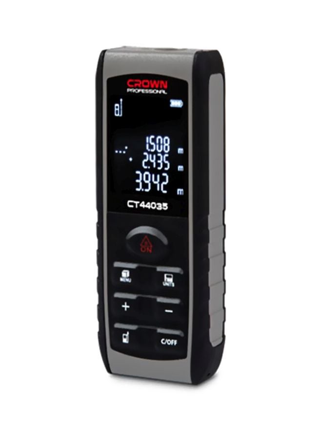 Crown CT44035 Laser Distance Meter Black/Grey 100meter Black/Grey 100meter - Image 1