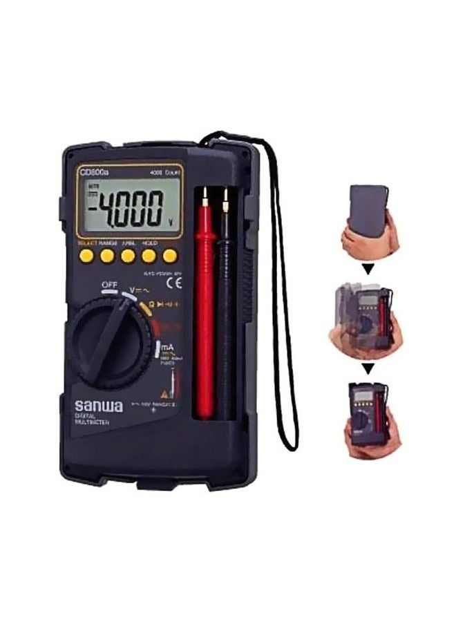 SANWA Digital Multimeter Black/Yellow/Red - Image 1