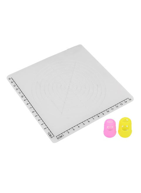 Type C 3D Printing Pen Design Mat Templates With Basic Shapes White