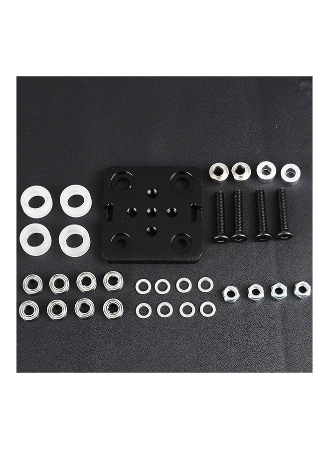 Mini V Gantry Rod Plate with Wheel For V-slot Black  - Image 2