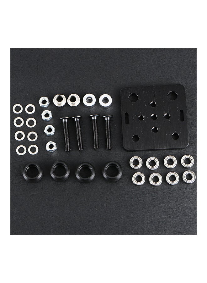 Mini V Gantry Rod Plate with Wheel For V-slot Black  - Image 2