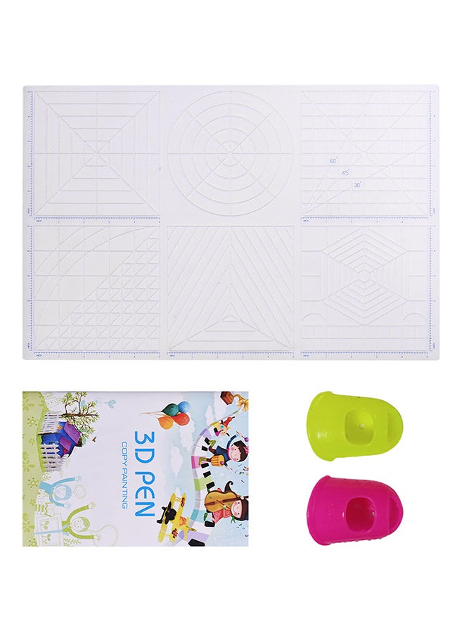 3D Printing Pen Copy Board Drawing Templates Fingerstalls Multicolour - Image 1