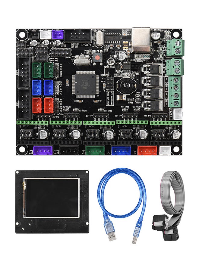 V1.0 3D Printer Motherboard With Touch Screen And Accessories Set Multicolour