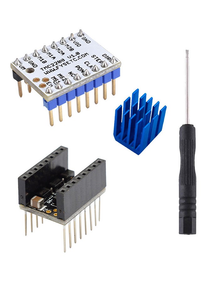 TMC2100 V1.3 Motor Driver Super Silence Module With Heat Sink Screwdriver 3D Printer Multicolour - Image 1