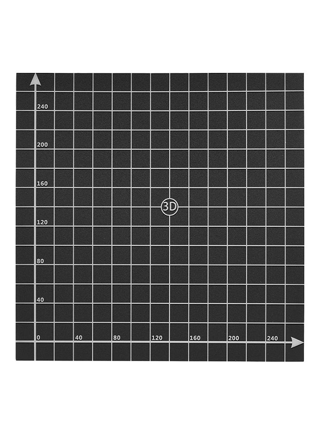 Replacement Heat Bed Sticker Sheet With Tape For 3D Printer Black