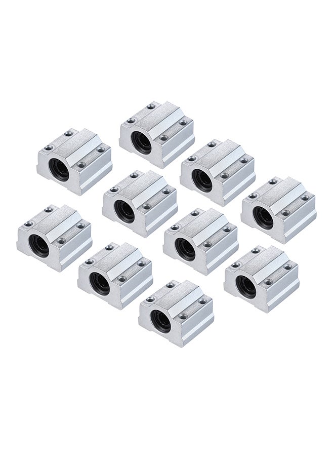 10-Piece Linear Motion Ball Bearing Block Router Slide Unit 3D Printer Black/Blue 