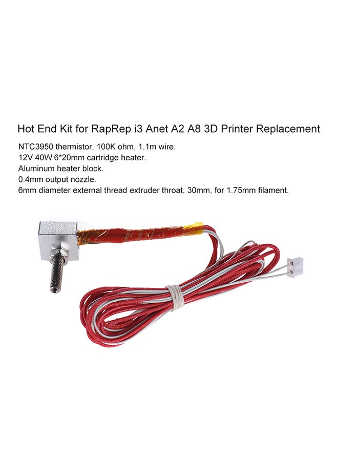 DIY Hot End Nozzle And Extruder Throat Gold - Image 2