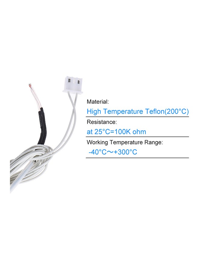 Thermistor Sensor With Cable For RepRap Anet Replacement Parts White  - Image 2