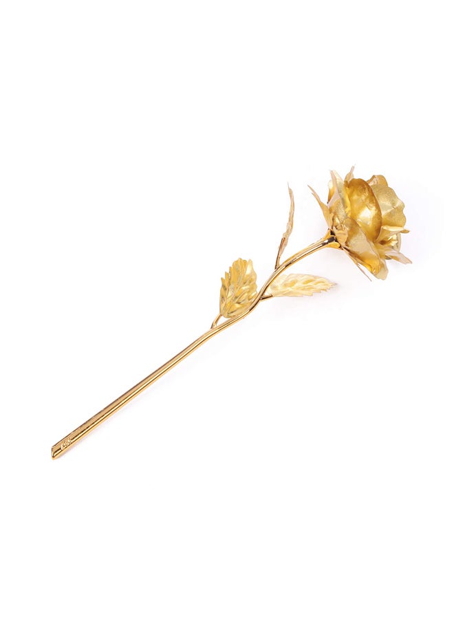 DRAMA HOME Gold Plated Rose Flower Gold 25centimeter  - Image 2