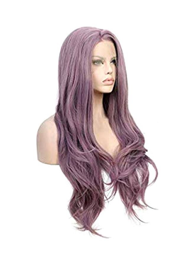 باروكة شعر طويل مموج أرجواني - Image 3