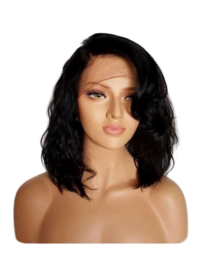 Brazilian Short Wavy Hair Wig Black 10inch - Image 1
