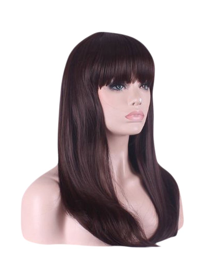 ماركة غير محددة - شعر مستعار طويل ومموج مع غرة شعر أمامية بني - Image 1