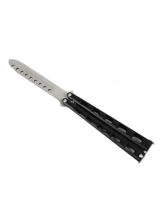 Generic Butterfly Comb Style Knife Trainer Tool Silver/Black