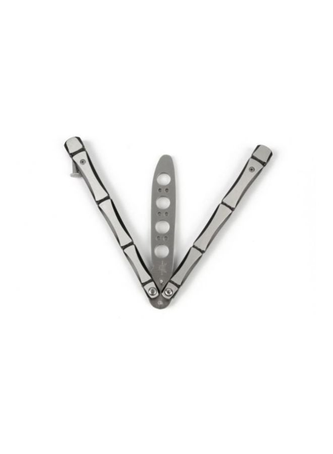 Generic Butterfly Comb Style Knife Trainer Tool Silver - Image 2