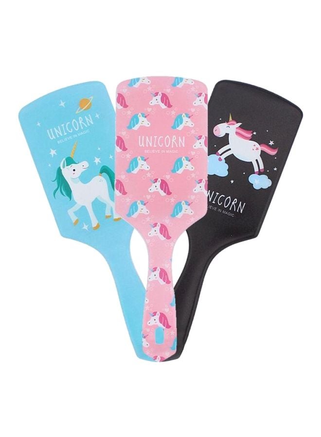 3-Piece Patterned Hair Brush Multicolour - Image 1