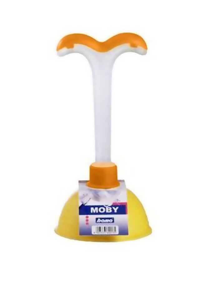 moby Plastic Sink Plunger - Yellow/White/Orange 