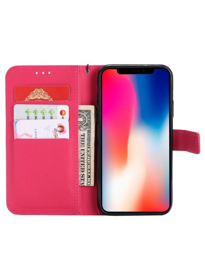 EHOME Wallet Flip Case Cover For Apple iPhone X Pink - Image 2