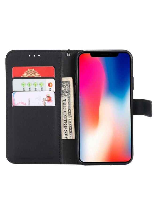 EHOME Wallet Flip Case Cover For Apple iPhone X Black - Image 2