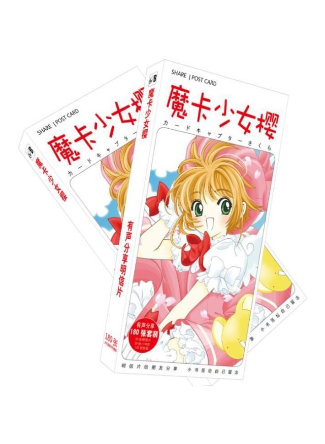 180-Piece Japanese Anime Captor Sakura Photo Postcard