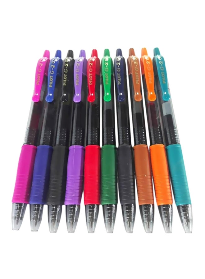 بايلوت طقم أقلام G-2 ملونة من 10 قطع أحمر / أزرق / أسود - Image 1