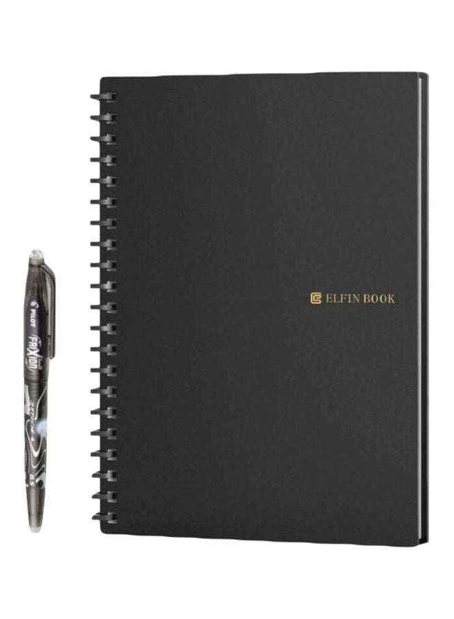 Generic - 100 Pages Smart Notebook 2.0 With Pen Black/White - Image 1