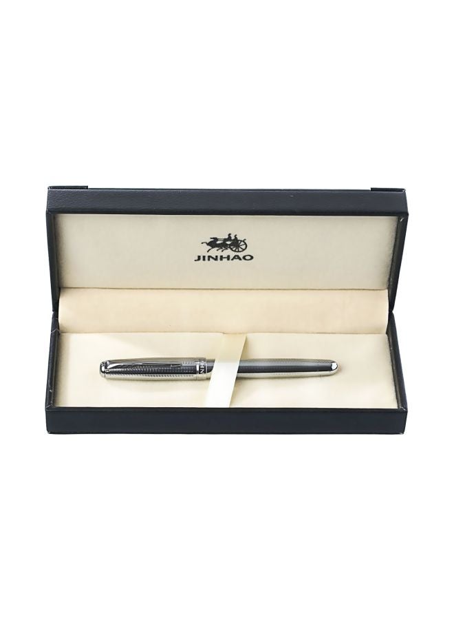 جيناو قلم حبر سائل بريشة معدنية فضي - Image 1