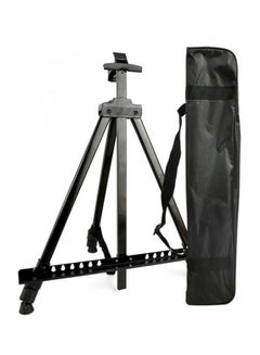 Generic Adjustable Aluminum Alloy Foldable Easel Canvas Display Stand Upto 160cm Black 