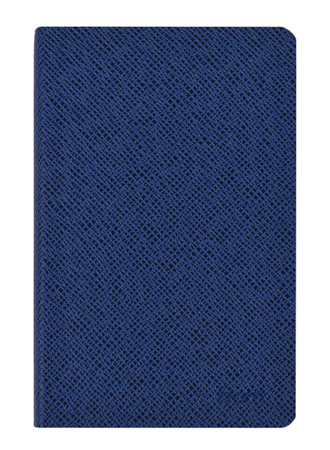 FRONT - Classic A6 Plain Lined Notebook Blue - Image 1