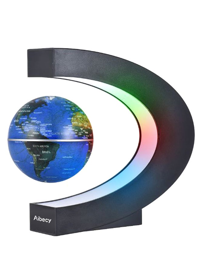 Aibecy C Shaped Floating Earth Globe World Map With LED Light Blue/Black/White 3inch